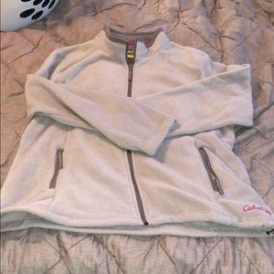 Gray Cabela’s fleece zip up jacket sz 2XL